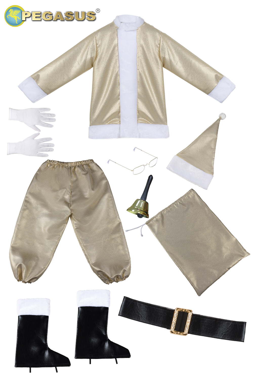 BABBO NATALE ADULTO BROCCATO ORO
